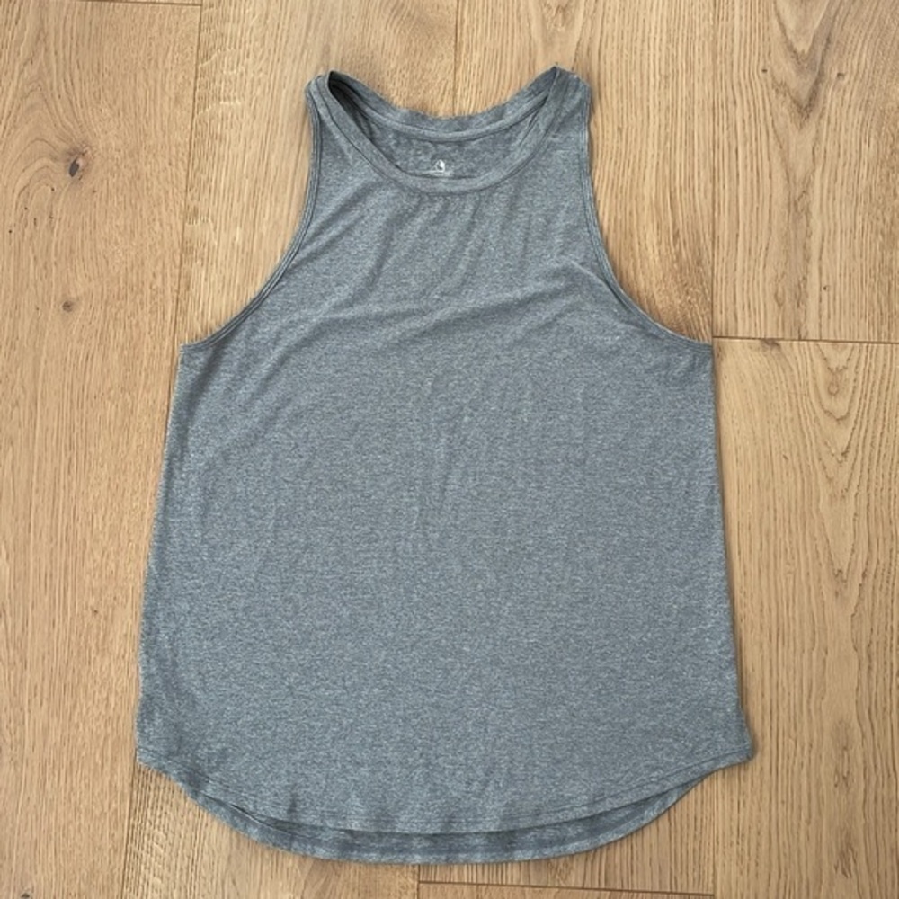 Icyzone Gray Racerback Tank Top Women’s Large Athletic Workout Gym Yoga Basic